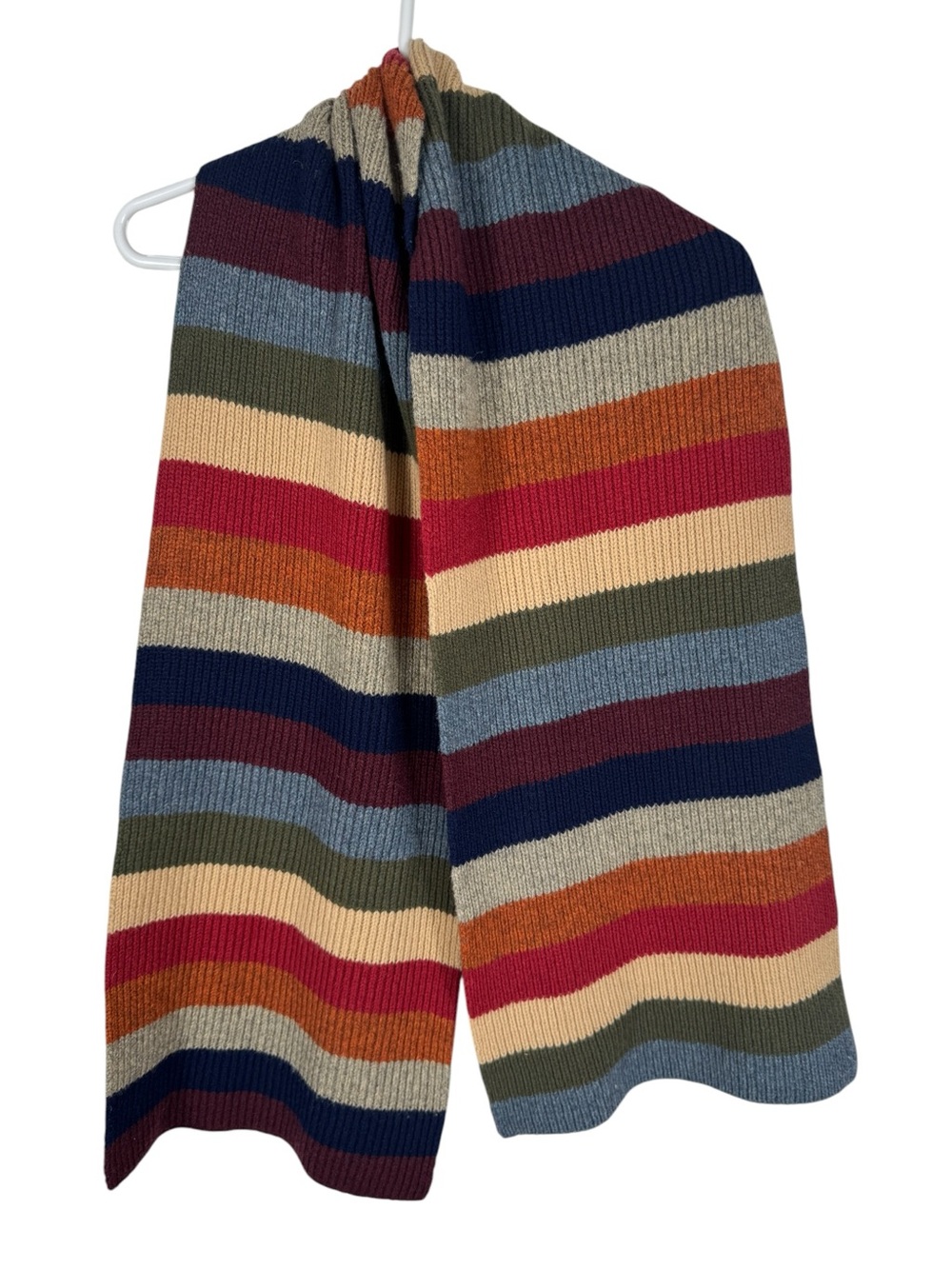 GAP 100% Lambswool Stripe Knit Scarf
